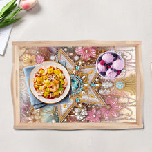 Load image into Gallery viewer, Wooden Cross Diamond Painting Tray Handicraft with Handles for Desk Coffee Table