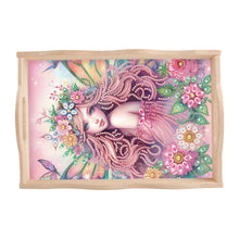 Load image into Gallery viewer, Wooden Fairy Girl 5D Diamond Painting Tray Art Craft with Handles for Home Decor