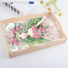 Load image into Gallery viewer, Wooden Fairy Girl 5D Diamond Painting Tray Art Craft with Handles for Home Decor