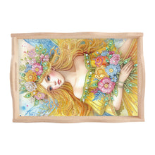 Load image into Gallery viewer, Wooden Fairy Girl 5D Diamond Painting Tray Art Craft with Handles for Home Decor