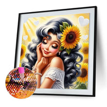 Load image into Gallery viewer, Diamond Painting - Full Round - Optimistic girl (30*30CM)