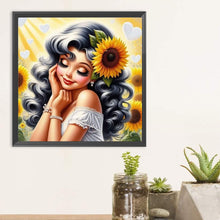 Load image into Gallery viewer, Diamond Painting - Full Round - Optimistic girl (30*30CM)