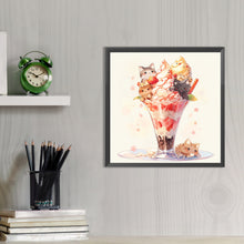 Load image into Gallery viewer, AB Diamond Painting - Full Round - Kitten ice cream (40*40CM)