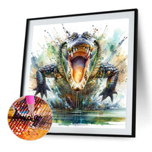 Load image into Gallery viewer, Diamond Painting - Full Round - Roaring crocodile (40*40CM)
