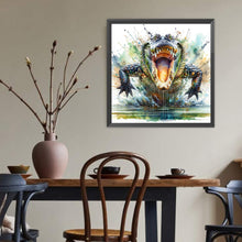 Load image into Gallery viewer, Diamond Painting - Full Round - Roaring crocodile (40*40CM)