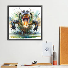 Load image into Gallery viewer, Diamond Painting - Full Round - Roaring crocodile (40*40CM)