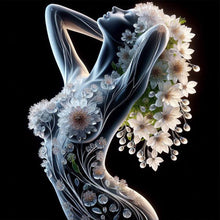 Load image into Gallery viewer, Diamond Painting - Full Round - Woman with glass flowers (40*40CM)