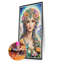 Load image into Gallery viewer, AB Diamond Painting - Full Round - Goddess of flowers and peacocks (40*70CM)