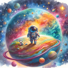 Load image into Gallery viewer, Diamond Painting - Full Round - Astronauts travel the planet (30*30CM)