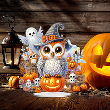 Load image into Gallery viewer, Acrylic Special Shape Halloween Pumpkin Table Top Diamond Painting Ornament Kits
