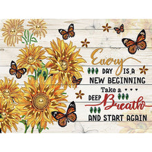 Load image into Gallery viewer, Diamond Painting - Partial Special Shaped - Sunflowers and butterflies English (30*40CM)