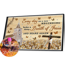 Load image into Gallery viewer, Diamond Painting - Partial Special Shaped - Cross church English (30*40CM)
