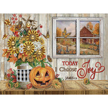 Load image into Gallery viewer, Diamond Painting - Partial Special Shaped - Pumpkin vase English (30*40CM)