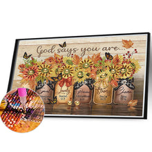 Load image into Gallery viewer, Diamond Painting - Partial Special Shaped - Desktop vase English (30*40CM)