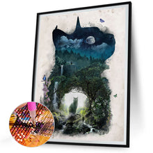 Load image into Gallery viewer, Diamond Painting - Full Round - Black cat silhouette (30*40CM)