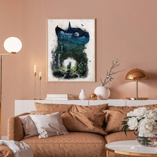 Load image into Gallery viewer, Diamond Painting - Full Round - Black cat silhouette (30*40CM)