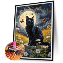 Load image into Gallery viewer, Diamond Painting - Full Round - Moon black cat (40*50CM)