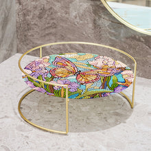 Load image into Gallery viewer, Acrylic Butterfly Diamond Painting Bathroom Tray Rhinestone Painting Vanity Tray