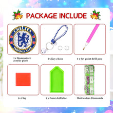 Load image into Gallery viewer, Chelsea DIY Diamond Keychain Football Club Keychain (Double-sided Diamond)
