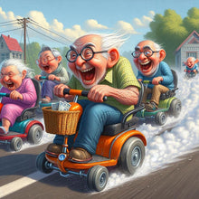 Load image into Gallery viewer, AB Diamond Painting - Full Round - Old racing car Party (40*40CM)