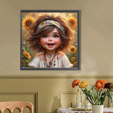 Load image into Gallery viewer, AB Diamond Painting - Full Round - Cute girl (40*40CM)