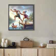 Load image into Gallery viewer, AB Diamond Painting - Full Round - Old age life (40*40CM)