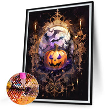 Load image into Gallery viewer, Diamond Painting - Full Round - Halloween pumpkin bat (30*40CM)