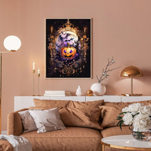 Load image into Gallery viewer, Diamond Painting - Full Round - Halloween pumpkin bat (30*40CM)