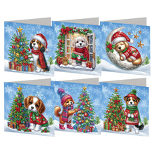 Load image into Gallery viewer, 6Pcs Christmas Christmas Gifts DIY Diamond Painting Card Diamond Daily Wish Card
