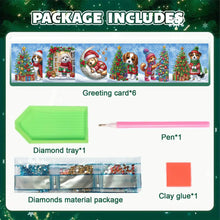 Load image into Gallery viewer, 6Pcs Christmas Christmas Gifts DIY Diamond Painting Card Diamond Daily Wish Card