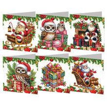 Load image into Gallery viewer, 6Pcs Christmas Christmas Gifts DIY Diamond Painting Card Diamond Daily Wish Card