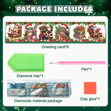 Load image into Gallery viewer, 6Pcs Christmas Christmas Gifts DIY Diamond Painting Card Diamond Daily Wish Card