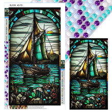 Load image into Gallery viewer, Diamond Painting - Full Round - Sailboat glass painting (40*70CM)