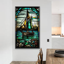 Load image into Gallery viewer, Diamond Painting - Full Round - Sailboat glass painting (40*70CM)