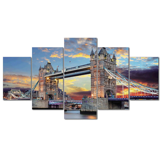 Diamond Painting - Full Round - Tower Bridge of London (95*45CM)