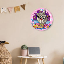 Load image into Gallery viewer, Wooden Diamond Painting Clock Animals Diamond Art Clock Pendants Kit for Desktop