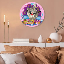 Load image into Gallery viewer, Wooden Diamond Painting Clock Animals Diamond Art Clock Pendants Kit for Desktop