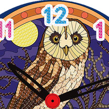 Load image into Gallery viewer, Wooden Diamond Painting Clock Animals Diamond Art Clock Pendants Kit for Desktop