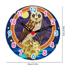Load image into Gallery viewer, Wooden Diamond Painting Clock Animals Diamond Art Clock Pendants Kit for Desktop