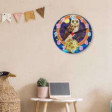 Load image into Gallery viewer, Wooden Diamond Painting Clock Animals Diamond Art Clock Pendants Kit for Desktop