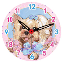 Load image into Gallery viewer, Wooden Diamond Painting Clock Animals Diamond Art Clock Pendants Kit for Desktop