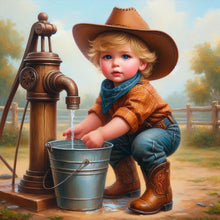 Load image into Gallery viewer, Diamond Painting - Full Round - Indian child (40*40CM)