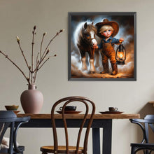 Load image into Gallery viewer, Diamond Painting - Full Round - Indian child (40*40CM)