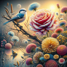 Load image into Gallery viewer, Diamond Painting - Full Round - Rose dandelion bird (40*40CM)