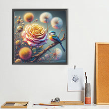 Load image into Gallery viewer, Diamond Painting - Full Round - Rose dandelion bird (40*40CM)
