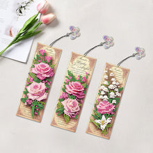 Load image into Gallery viewer, 3Pcs Special Shape Rose Convallaria Majalis Diamond Painting Bookmarks