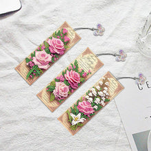 Load image into Gallery viewer, 3Pcs Special Shape Rose Convallaria Majalis Diamond Painting Bookmarks