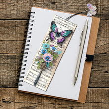 Load image into Gallery viewer, 3Pcs Special Shape Butterfly And Flowers Diamond Painting Bookmark for Bookworms
