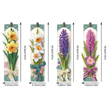 Load image into Gallery viewer, 4Pcs Special Shape Bouquet Diamond Painting Bookmark Art Project for Book Lovers
