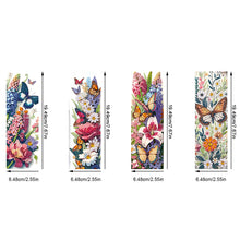 Load image into Gallery viewer, 4Pcs Special Shape Butterfly Flower Diamond Painting Bookmark Art Projects